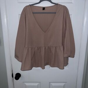 Mauve peplum top